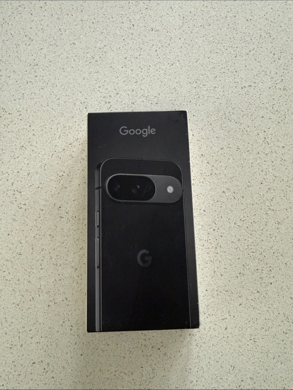 google Black Smartphone Packaging with Subtle Logo
